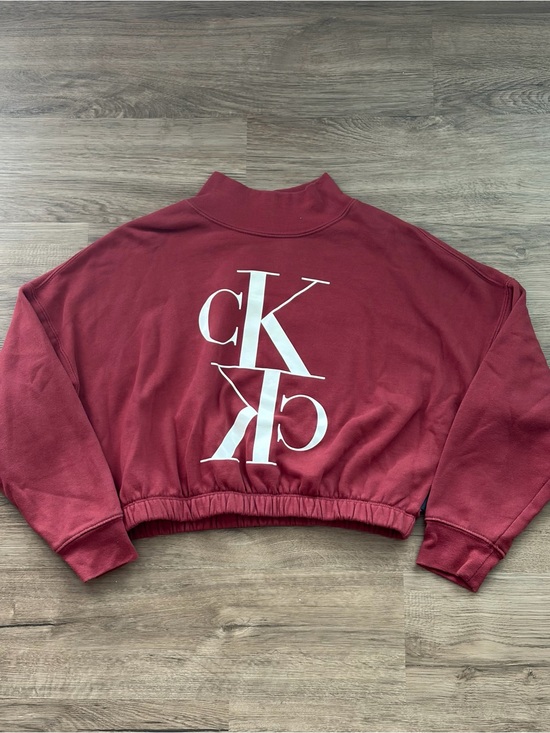 Calvin Klein Sweaters - Calvin Klein Cozy Cropped Maroon Mock Neck Size S